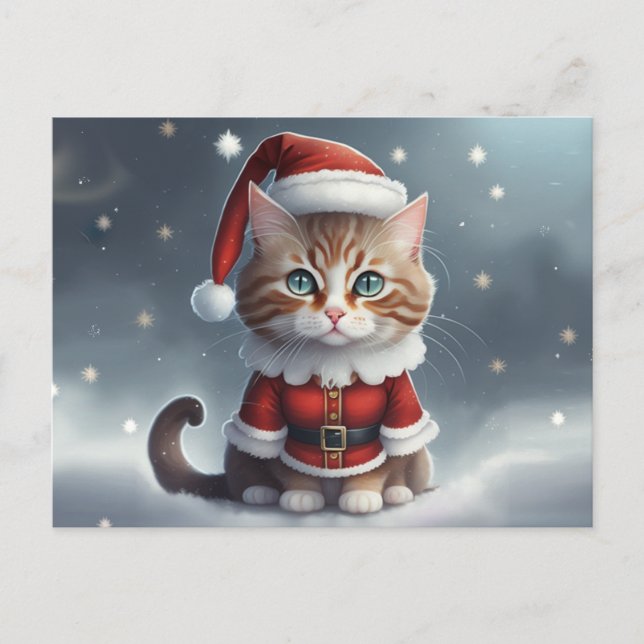 Cartão Postal De Anúncio Tenha um natal perfeito ~ Meow ^-^ (Frente)