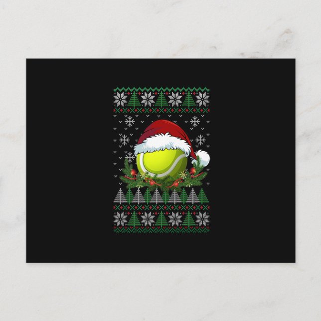 Cartão Postal De Anúncio Tenis Ugly Christmas Santa Chapéu Família Pijamas  (Frente)