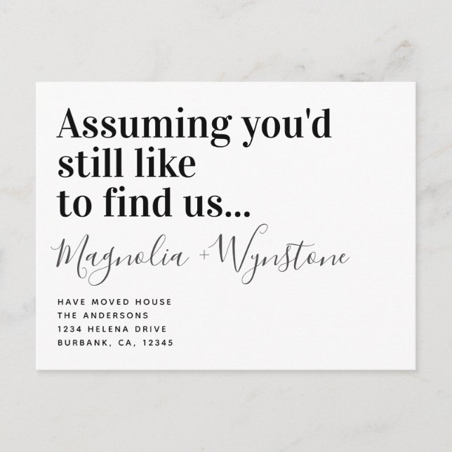 Cartão Postal De Anúncio Típica Moderna Engraçada Movindo Casa (Frente)