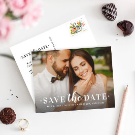 Cartão Postal De Anúncio Tipo de eterno White Wedding Foto para salvar a da