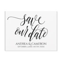 Tipografia de Casamento Save-the-Date | Preto