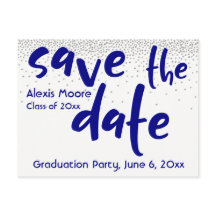 Tipografia do Marinho Silver Confetti Salva a Data