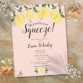 Cartão Postal De Anúncio Tornozelada de Limão Rosa Casamento