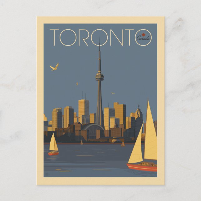 Cartão Postal De Anúncio Toronto Canadá | Salvar a data (Frente)