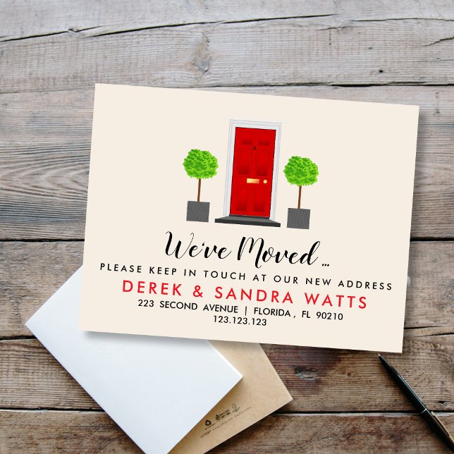 Cartão Postal De Anúncio Trocando de endereço que mudamos de casa (Criador carregado)