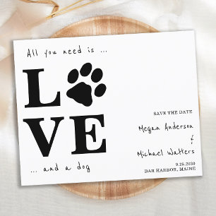 Cartão Postal De Anúncio Tudo Que Você Precisa É De Amor E Um Cachorro Sa