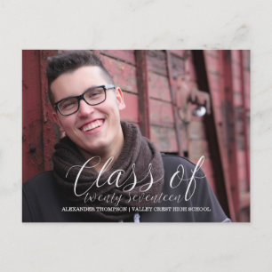 Cartão Postal De Anúncio Turma Delicada Branca de 2017 Foto Formatura