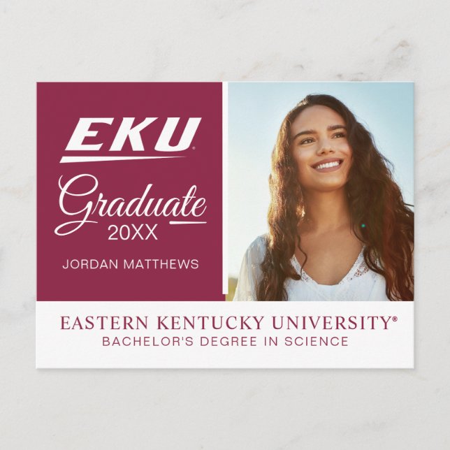 Cartão Postal De Anúncio Universidade de Kentucky Oriental | EKU (Frente)