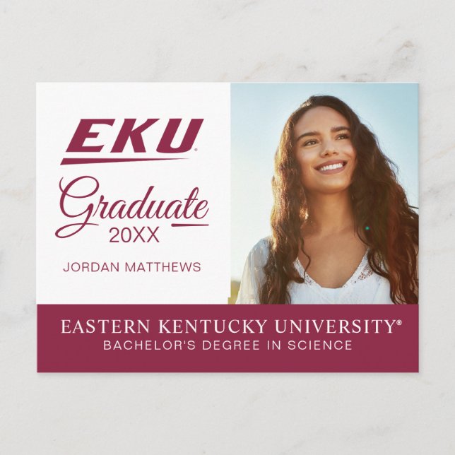 Cartão Postal De Anúncio Universidade de Kentucky Oriental | EKU (Frente)