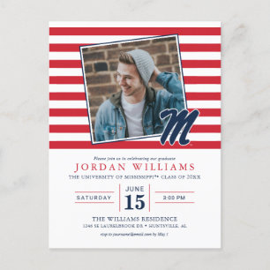 Cartão Postal De Anúncio Universidade do Mississippi   Script M