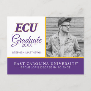 Cartão Postal De Anúncio Universidade East Carolina   Logotipo da ECU