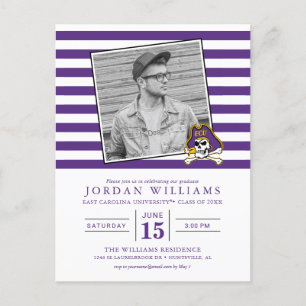 Cartão Postal De Anúncio Universidade East Carolina   Piratas da ECU