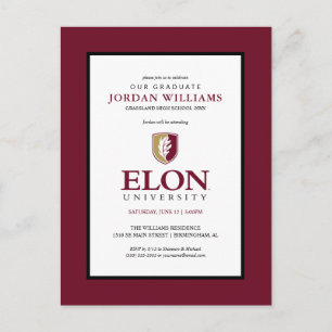 Cartão Postal De Anúncio Universidade Elon   Graduação