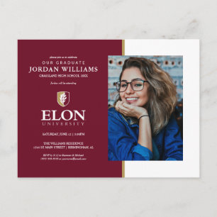 Cartão Postal De Anúncio Universidade Elon Graduação