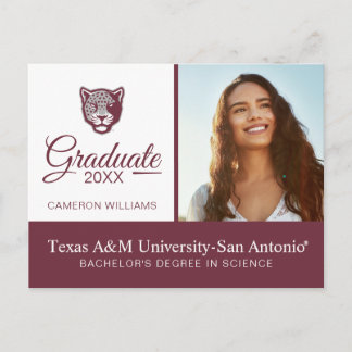 Cartão Postal De Anúncio Universidade Texas A&M-San Antonio | Jaguars