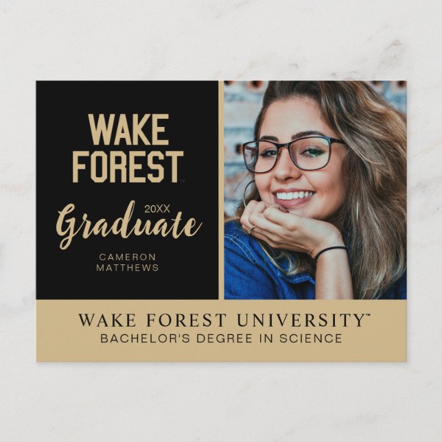 Cartão Postal De Anúncio Universidade Wake Forest | Wake Forest (Frente)
