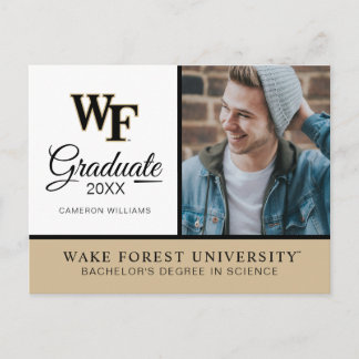 Cartão Postal De Anúncio Universidade Wake Forest | WF
