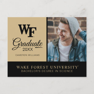 Cartão Postal De Anúncio Universidade Wake Forest   WF