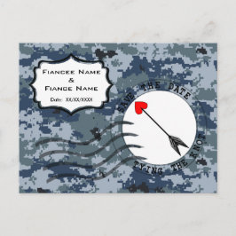 Cartão Postal De Anúncio USN Marinha Salve a Data & Seta