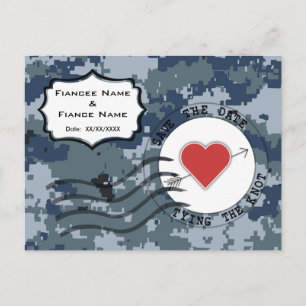 Cartão Postal De Anúncio USN Marinha Salve o Dia e Coração