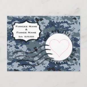 Cartão Postal De Anúncio USN Navy Salve o Dia & Coração