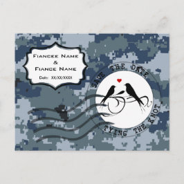 Cartão Postal De Anúncio USN Navy Salve o Dia e Pássaros do Amor