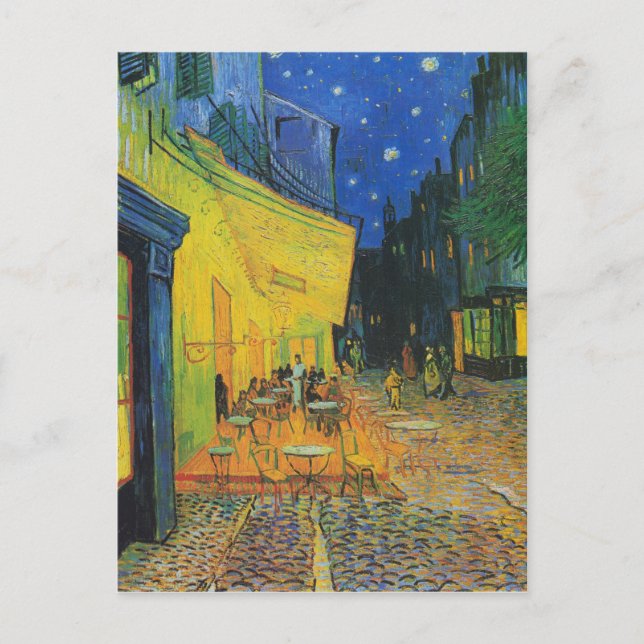 Cartão Postal De Anúncio Van Gogh | Café Terrace Mudança de Endereço (Frente)