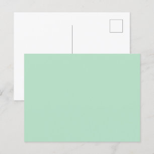 Cartão-postal de Anúncio Verde-Menta Elegante