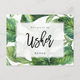 Cartão Postal De Anúncio verde tropical será meu acompanhante