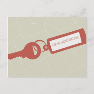 Cartão Postal De Anúncio Vermelho movente moderno customizável de //do