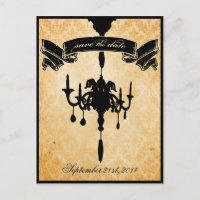 Victorian Chandelier ・ Preto e creme Salvar a Data