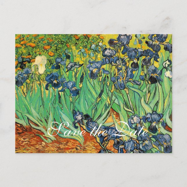 Cartão Postal De Anúncio Vincent van Gogh,Íris (Frente)
