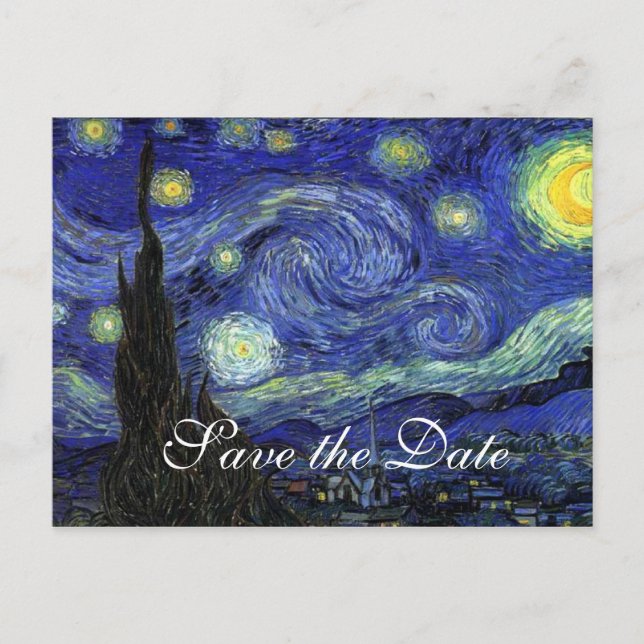 Cartão Postal De Anúncio Vincent van Gogh, Starry Night (Frente)