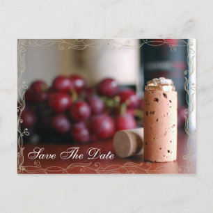 Cartão Postal De Anúncio Vineyard Weding Save The Date Postcards