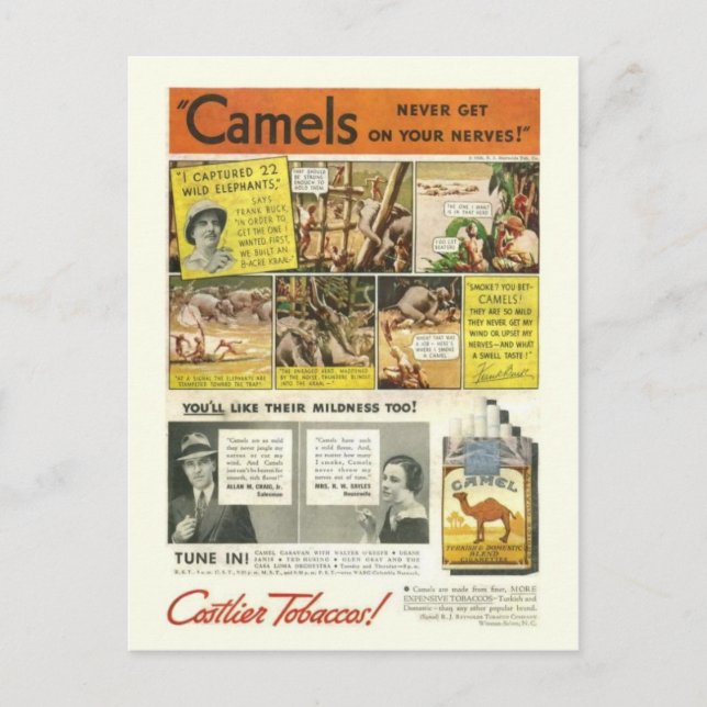 Cartão postal de anúncio Vintage (Frente)