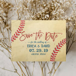 Cartão Postal De Anúncio Vintage Baseball Wedding Salvar Data<br><div class="desc">Vintage Baseball Wedding Salve os Anúncios de Data.</div>