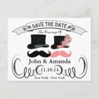 Vintage bigode preto e rosa