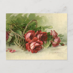 Cartão Postal De Anúncio Vintage Love, Romance, Romântico, Salvar a Data