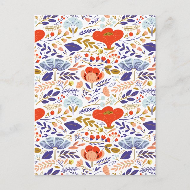 Cartão Postal De Anúncio Vintage Summer Poppy Selvagens (Frente)