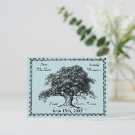 Cartão Postal De Anúncio Vintage Tree Outdoor Rustic Family Reunion