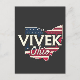 Cartão Postal De Anúncio Vivek Ohio 2026 Governador Republicano Americano 