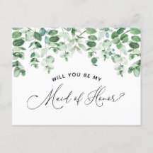 Você Será Minha Dama de Honra Cartão de Pedido
