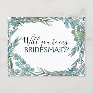 Cartão Postal De Anúncio Você Será Minha Meia Eucalyptus Greenery?