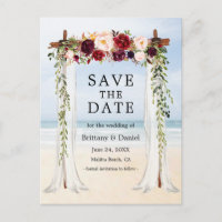Wedding Beach Canopy Watercolor Floral