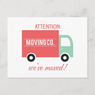 Cartão Postal De Anúncio Weve Moved!