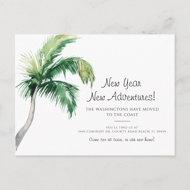 Cartão Postal De Anúncio We've Moved New Address Moving (Frente)