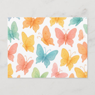 Cartão Postal De Anúncio "Whimsical Butterflies"