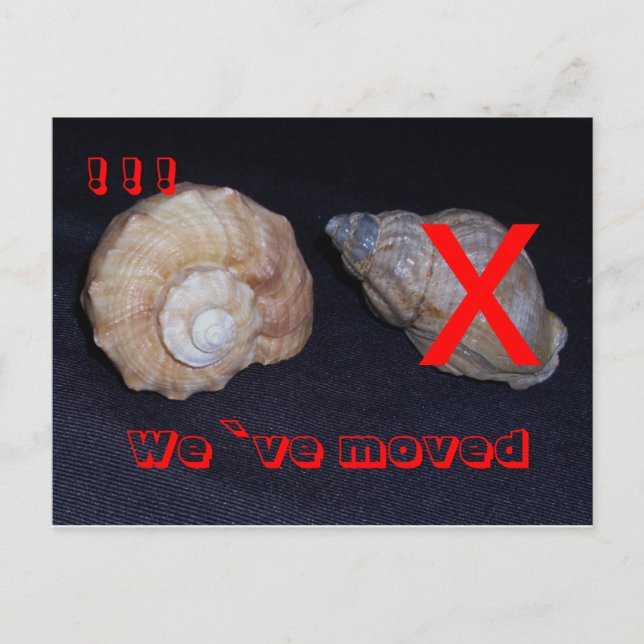 Cartão Postal De Anúncio wir sind umgezogen-postkarte (Frente)