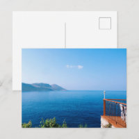 Cartão postal de apartamento com vista para o mar