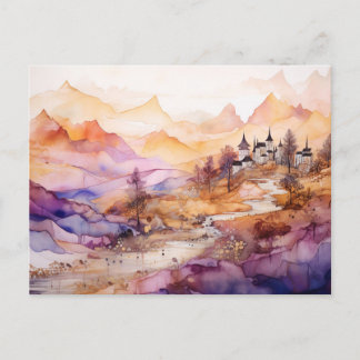 Cartão Postal de Aquarela da Vila Caprichosa